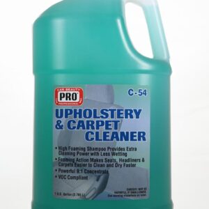 A bottle of upholstery and carpet cleaner