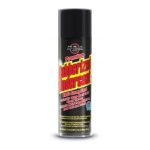 A can of spray paint that is black and red.