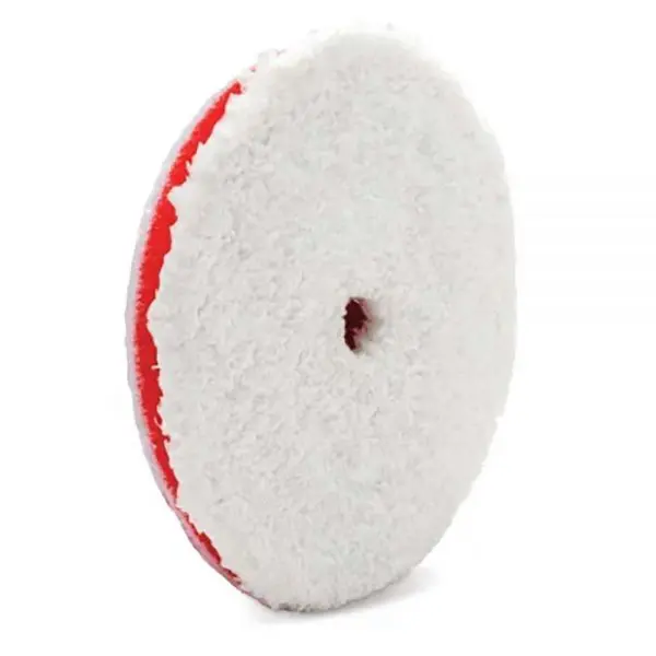 SM ARNOLD MICROFIBER RED WHITE BUFFING PAD 6.25 INCHES