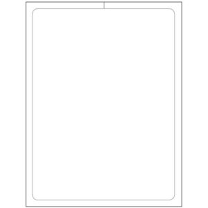 A white sheet of paper with a picture frame on it.