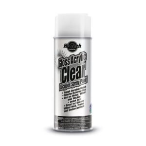 hi tech clear gloss acrylic lacquer in a can