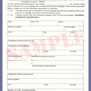 A picture of an automobile accident claim form.