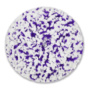 white and purple microfiber buffing pad