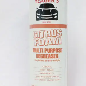 A can of citrus foam is shown here.